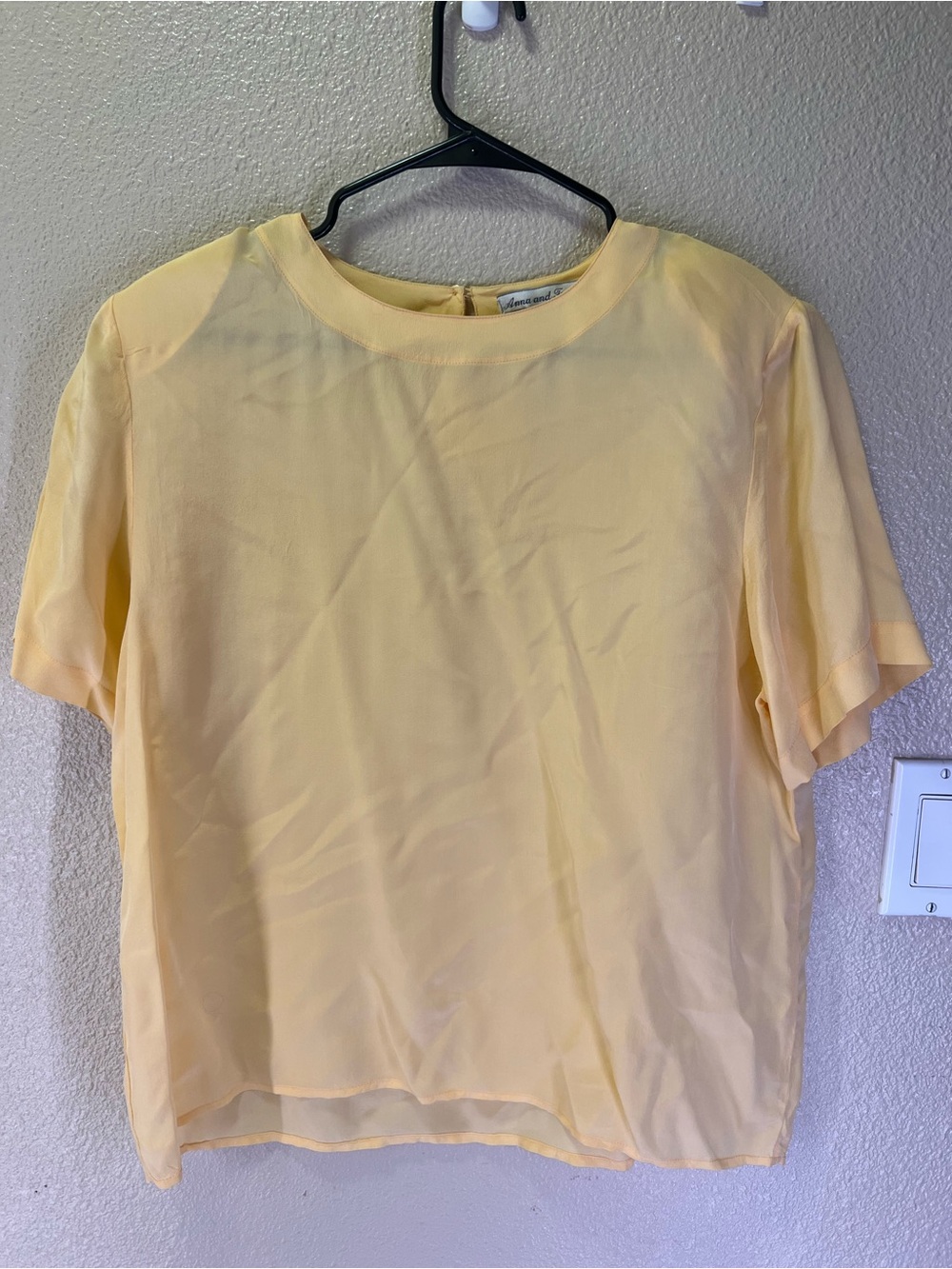 Vintage Anna and Frank yellow silk blouse